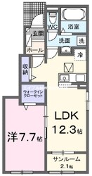 ハーレー　岡山Ⅲの物件間取画像